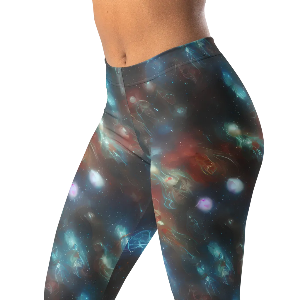 Astral Jellyfish on Leggings — Left Front