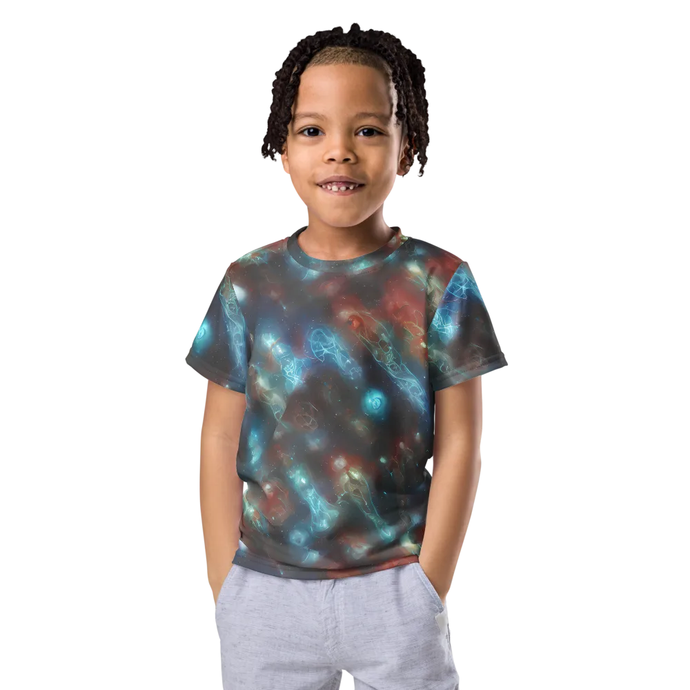 Astral Jellyfish on Kids Crew Neck T-Shirt — Front