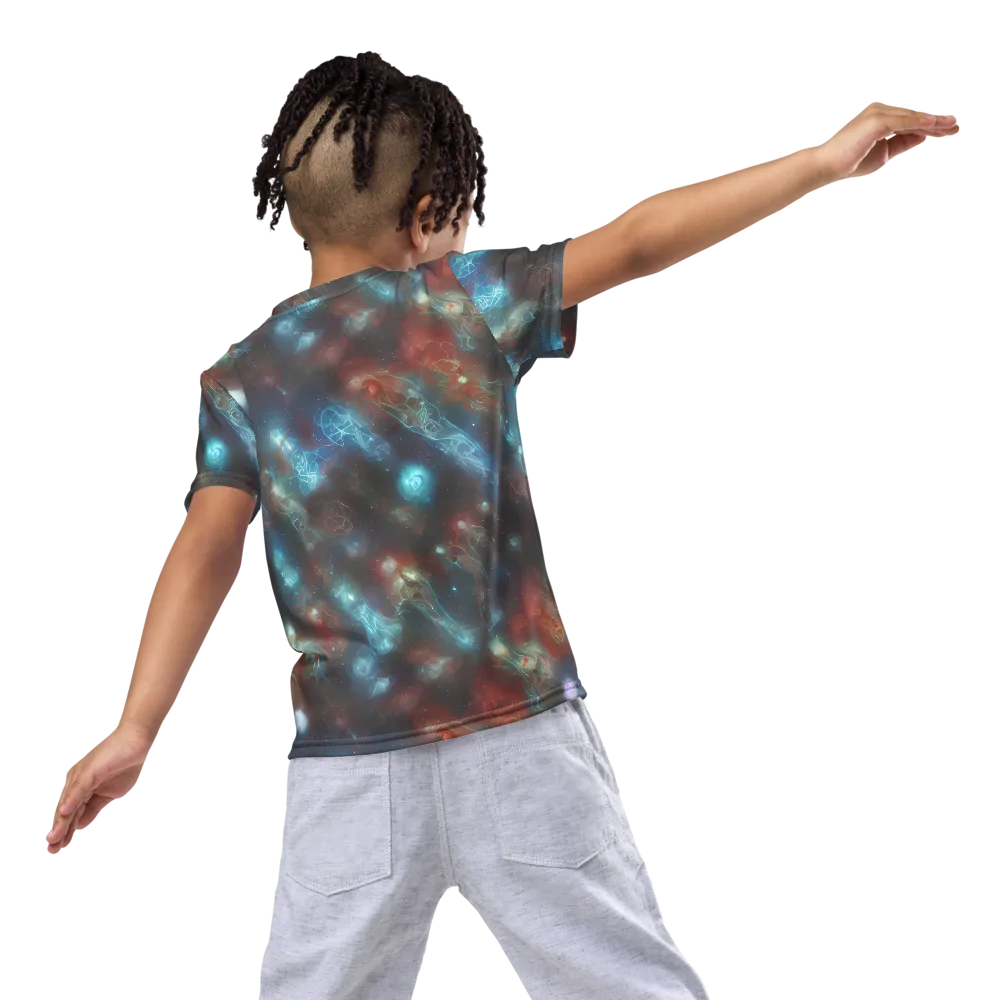 Astral Jellyfish on Kids Crew Neck T-Shirt — Back