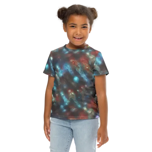 Astral Jellyfish on a Kids Crew Neck T-Shirt