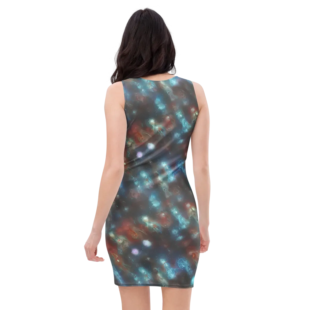 Astral Jellyfish on Bodycon Dress — Back