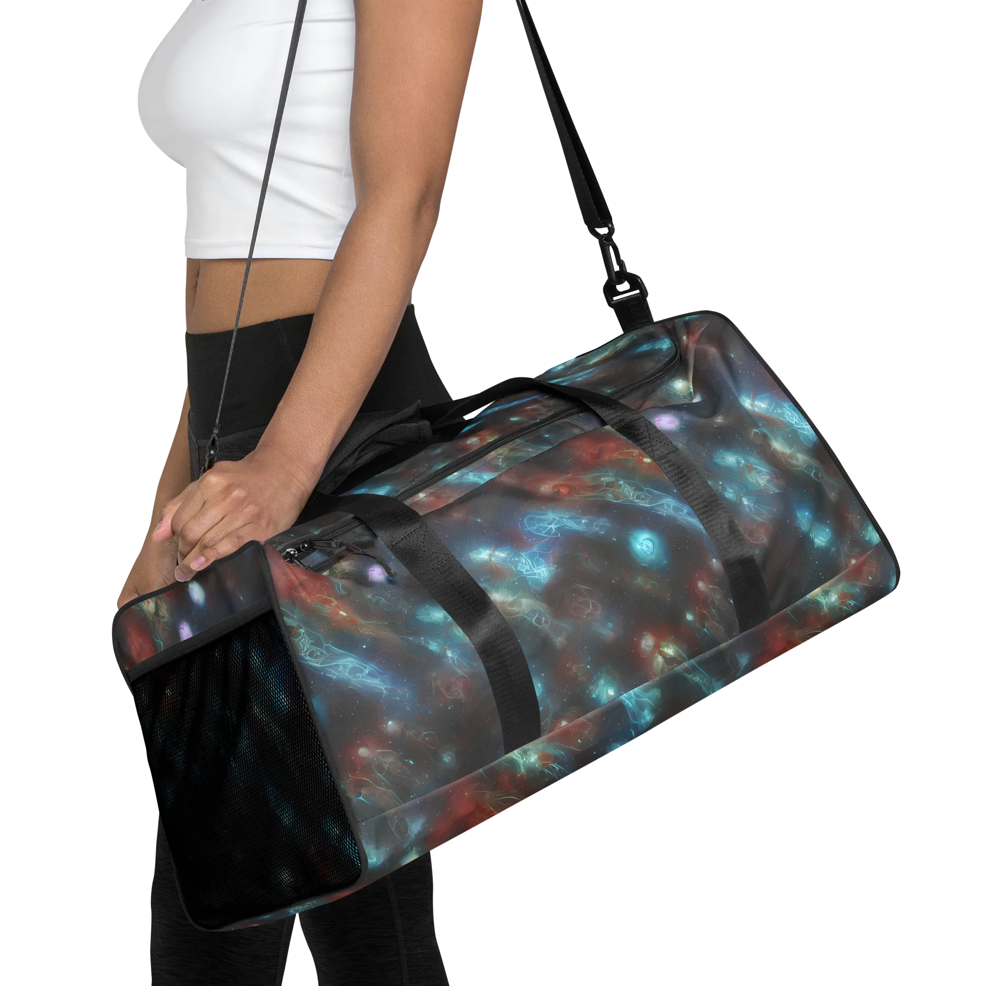 Astral Jellyfish on Duffle Bag — Front