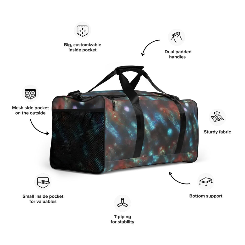 Astral Jellyfish on Duffle Bag — Right Front