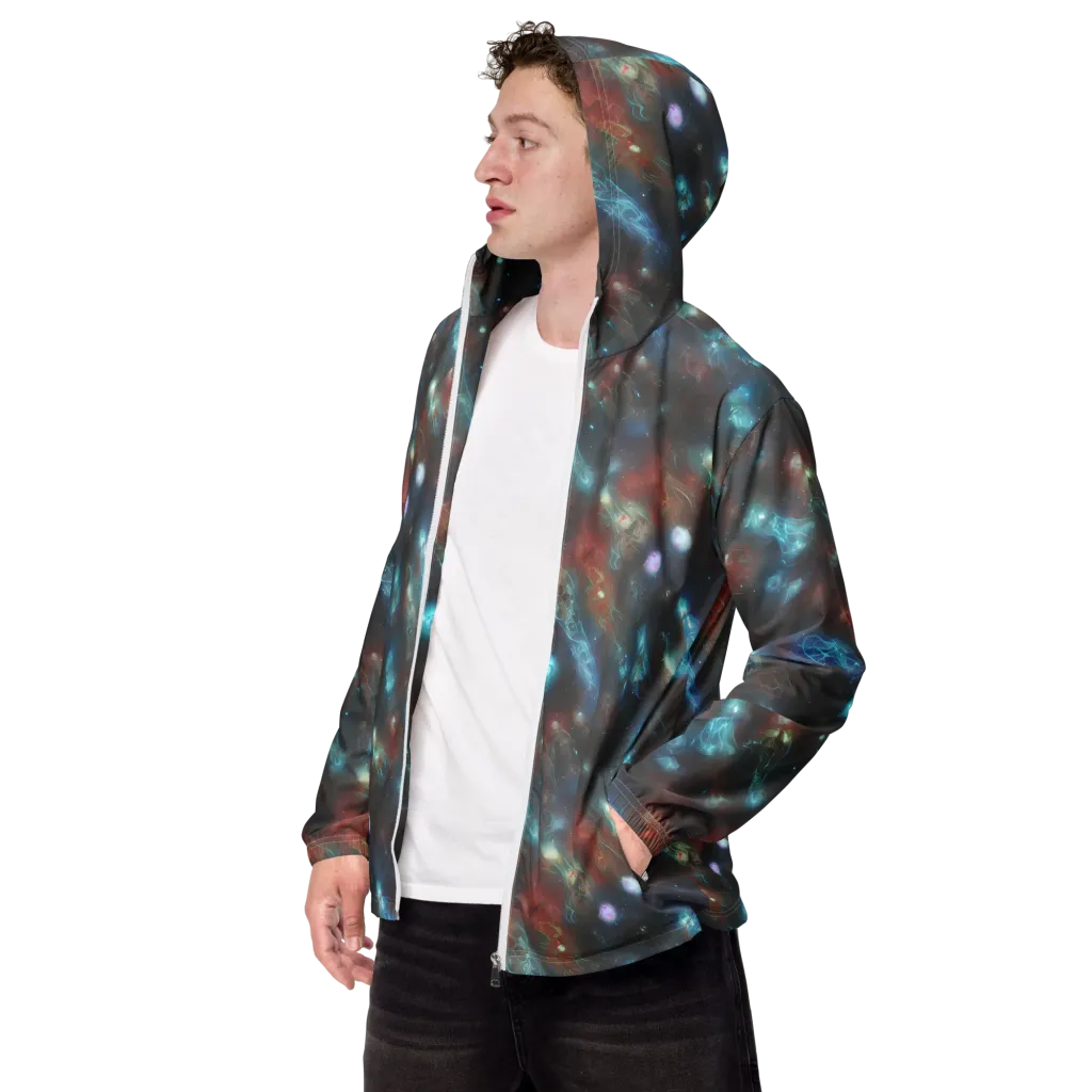 Astral Jellyfish on Men's Windbreaker — Left Front
