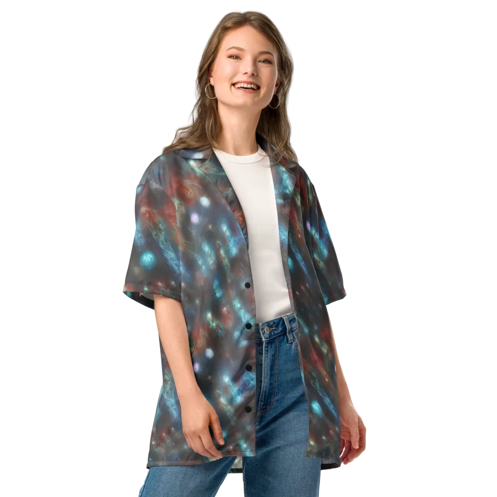Astral Jellyfish on Button Shirt — Front