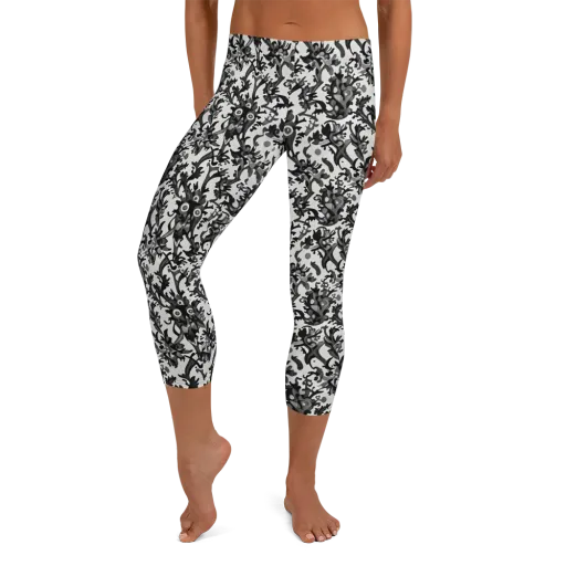 Inkwood Owls on a Capri Leggings