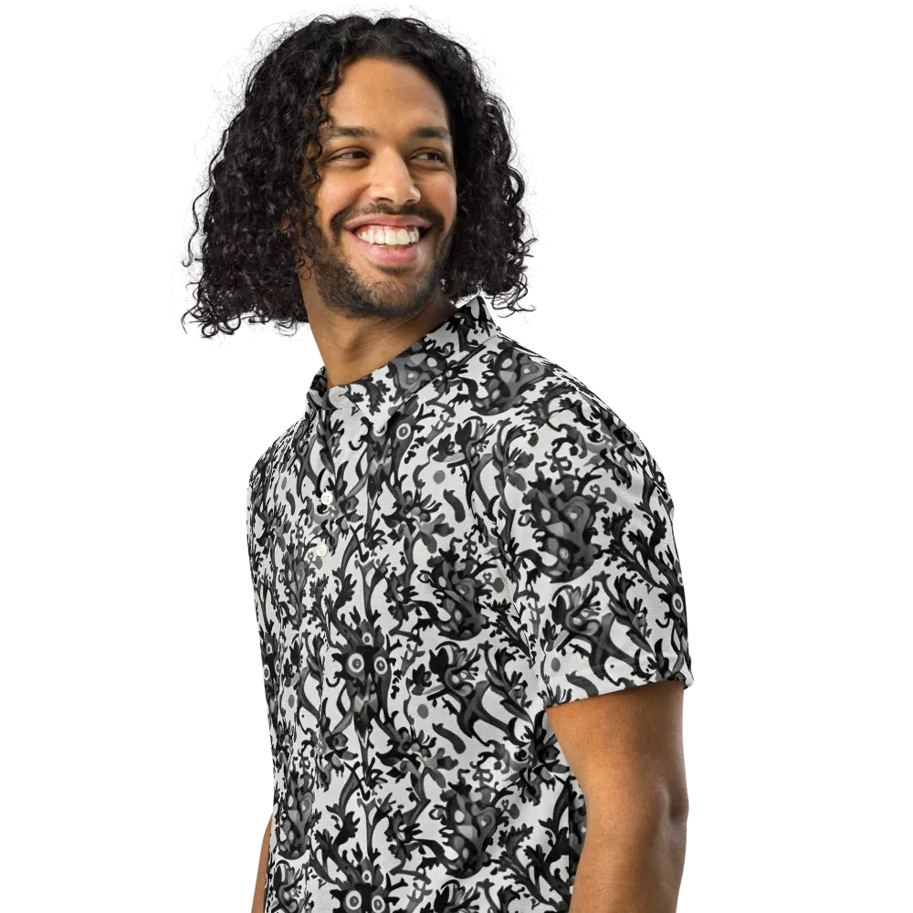 Inkwood Owls on Men's Slim Fit Polo Shirt — Left Front