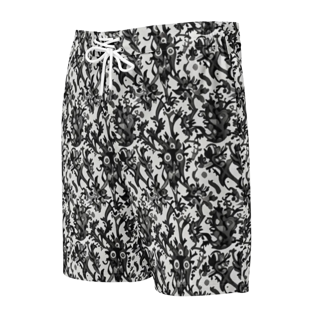 Inkwood Owls on Men's Board Shorts — Front