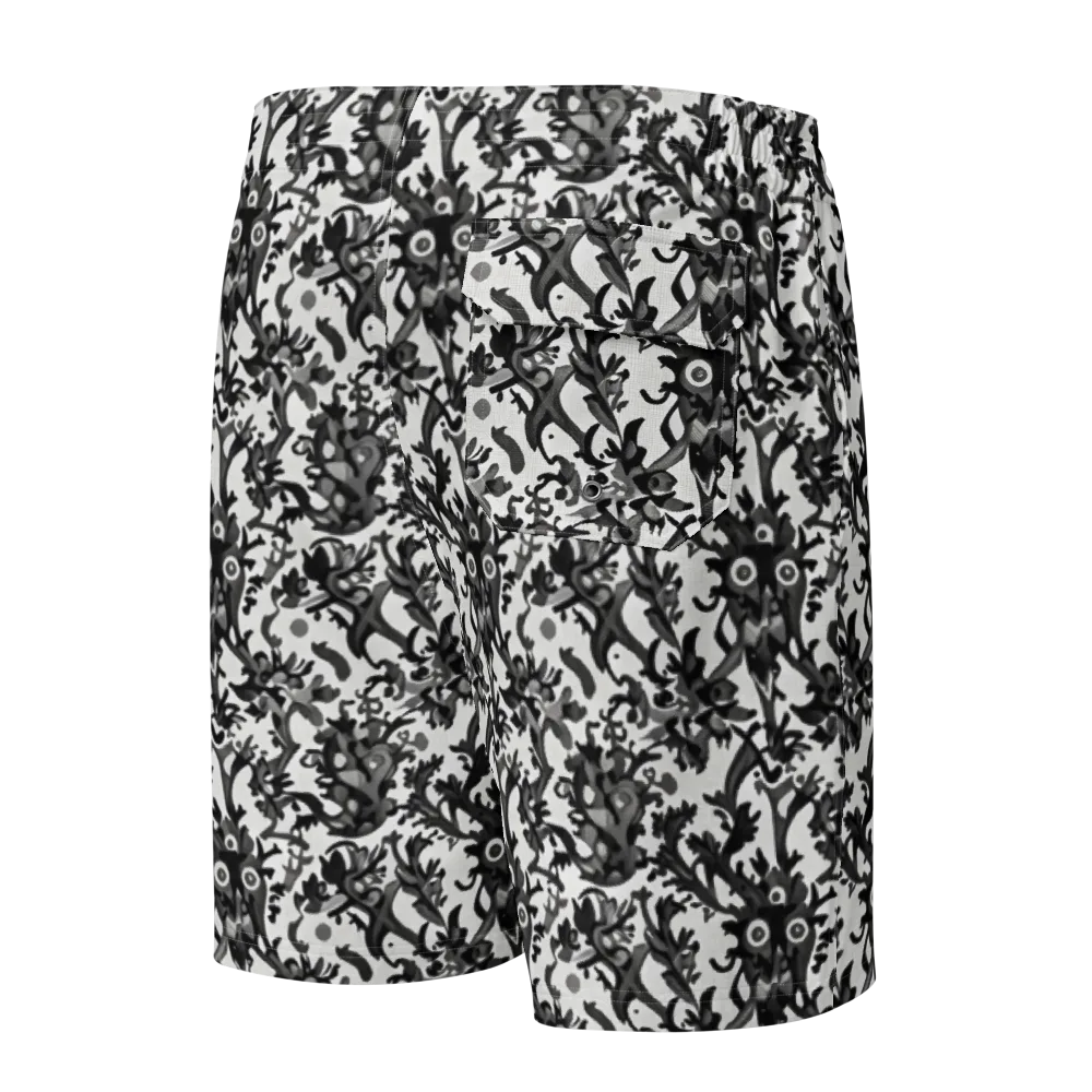Inkwood Owls on Men's Board Shorts — Back