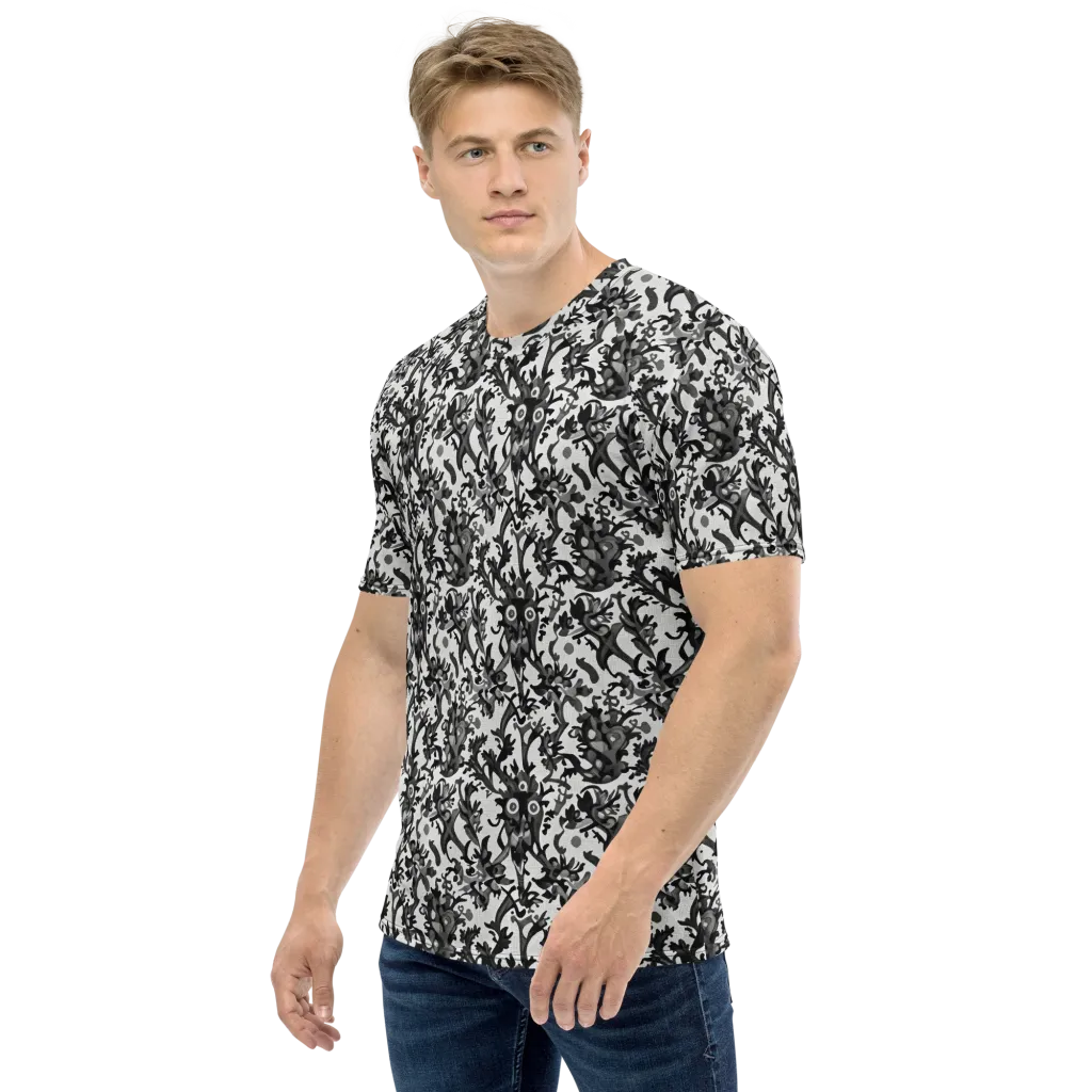 Inkwood Owls on Men's Crew Neck T-Shirt — Left