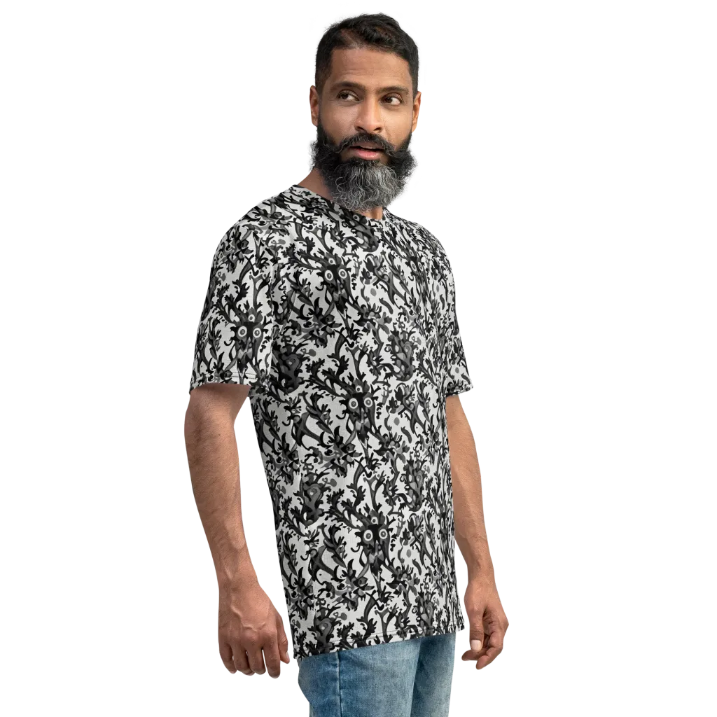 Inkwood Owls on Men's Crew Neck T-Shirt — Right