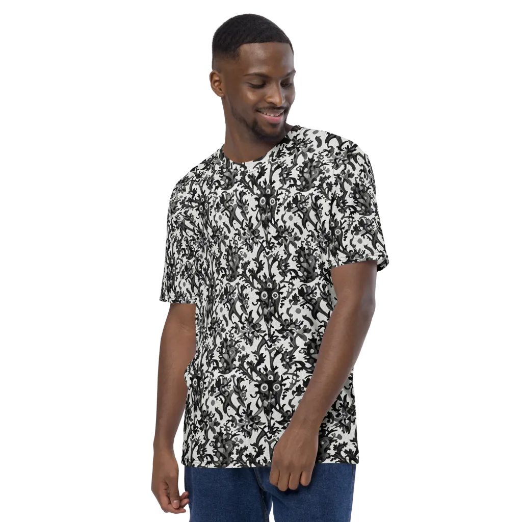 Inkwood Owls on Men's Crew Neck T-Shirt — Left