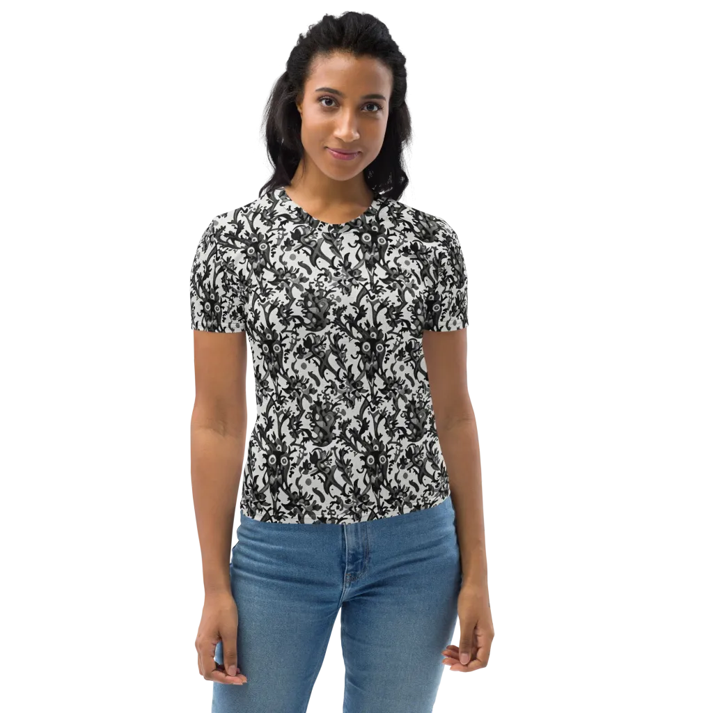 Inkwood Owls on Women's Crew Neck T-Shirt — Front
