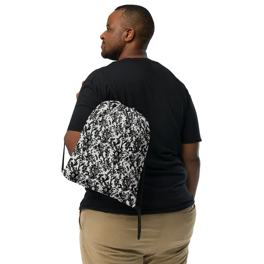 Inkwood Owls on Drawstring Bag — Front