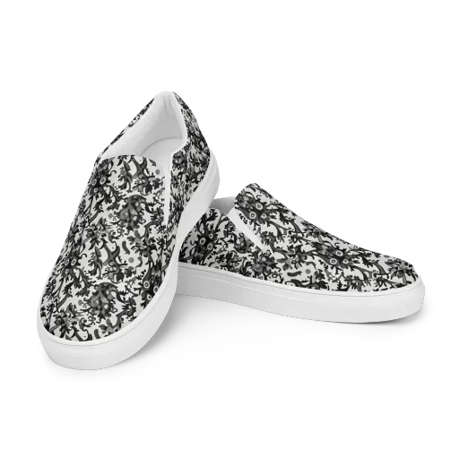 Inkwood Owls on a Women's Slip-On Canvas Shoes