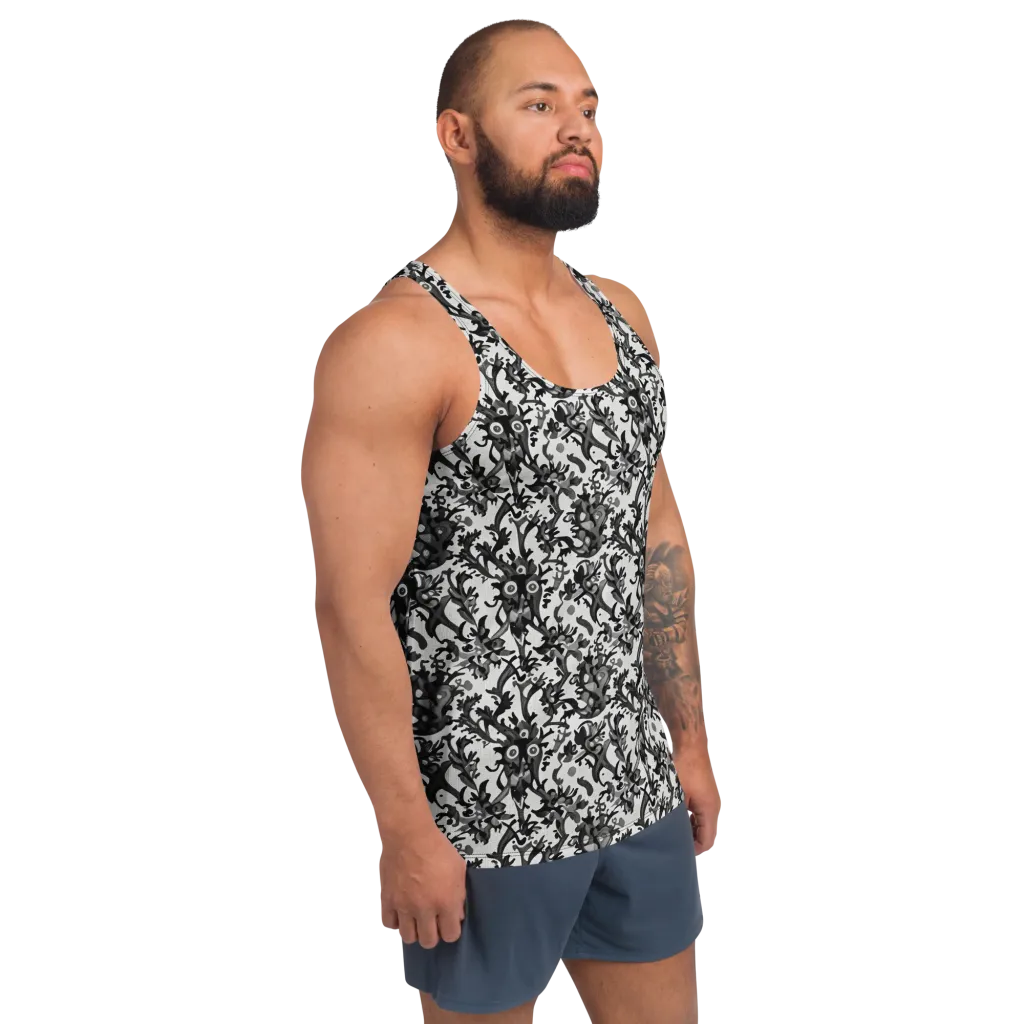 Inkwood Owls on Men's Tank Top — Right Front