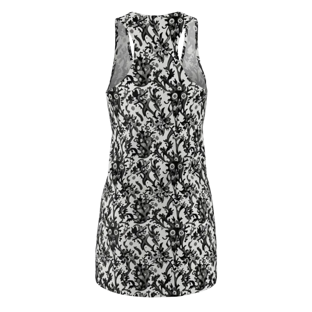Inkwood Owls on Racerback Dress — Back