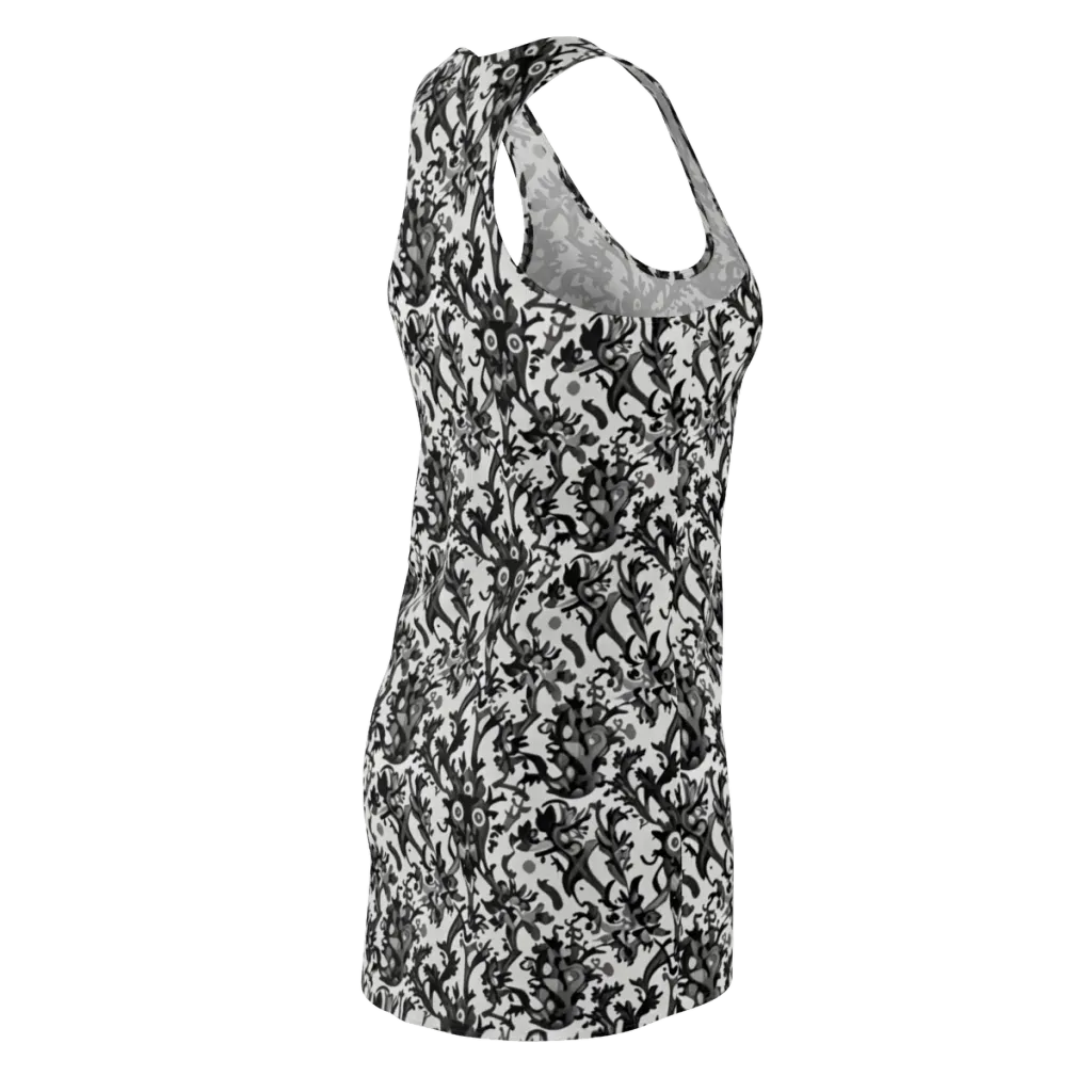 Inkwood Owls on Racerback Dress — Back Side