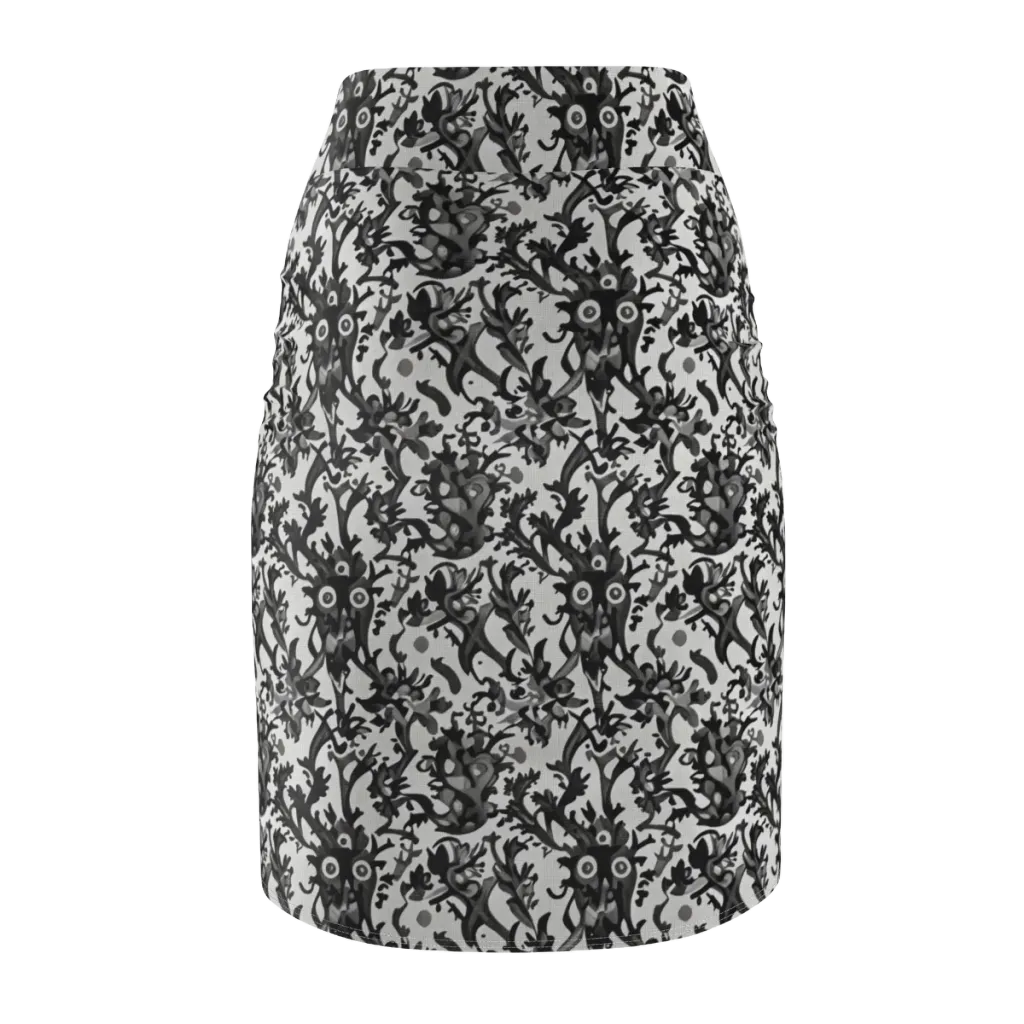 Inkwood Owls on Pencil Skirt — Back