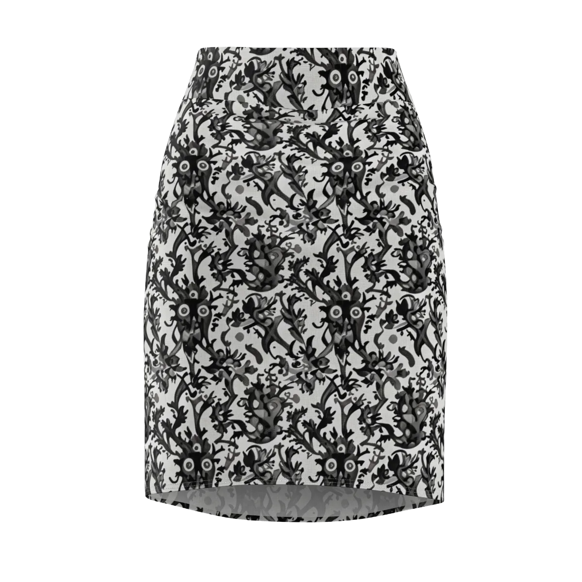 Inkwood Owls on Pencil Skirt — Front