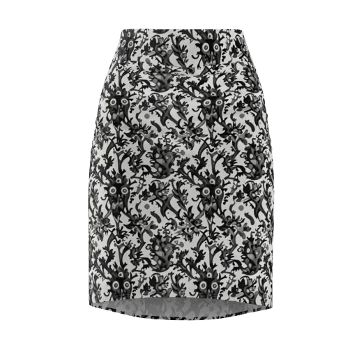 Inkwood Owls on a Pencil Skirt