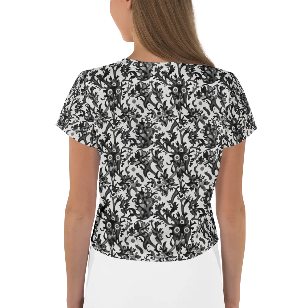 Inkwood Owls on Crop Tee — Back