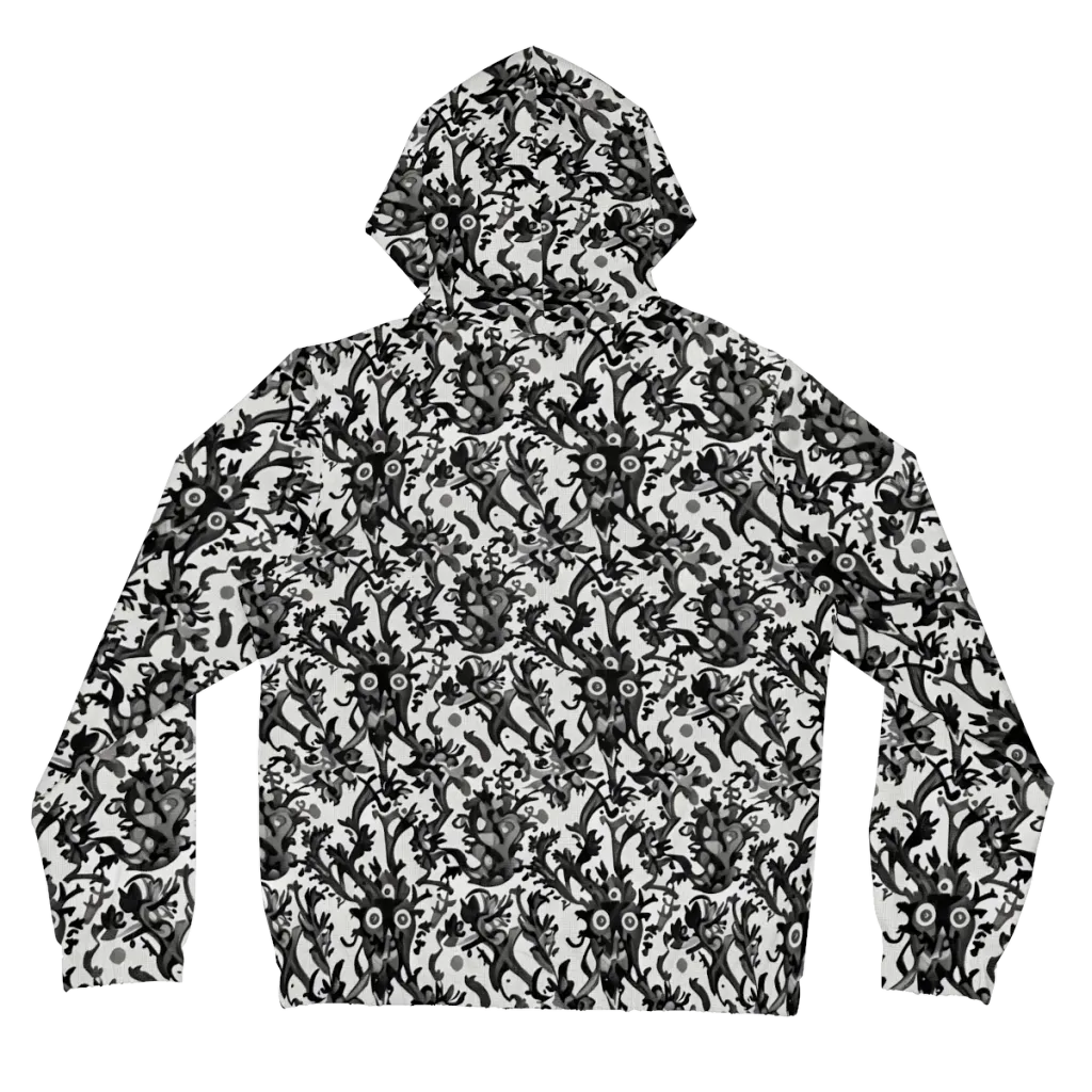 Inkwood Owls on Women's Full-Zip Hoodie — Back