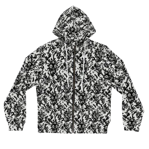 Inkwood Owls on a Women's Full-Zip Hoodie