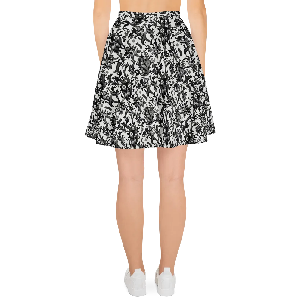Inkwood Owls on Skater Skirt — Back
