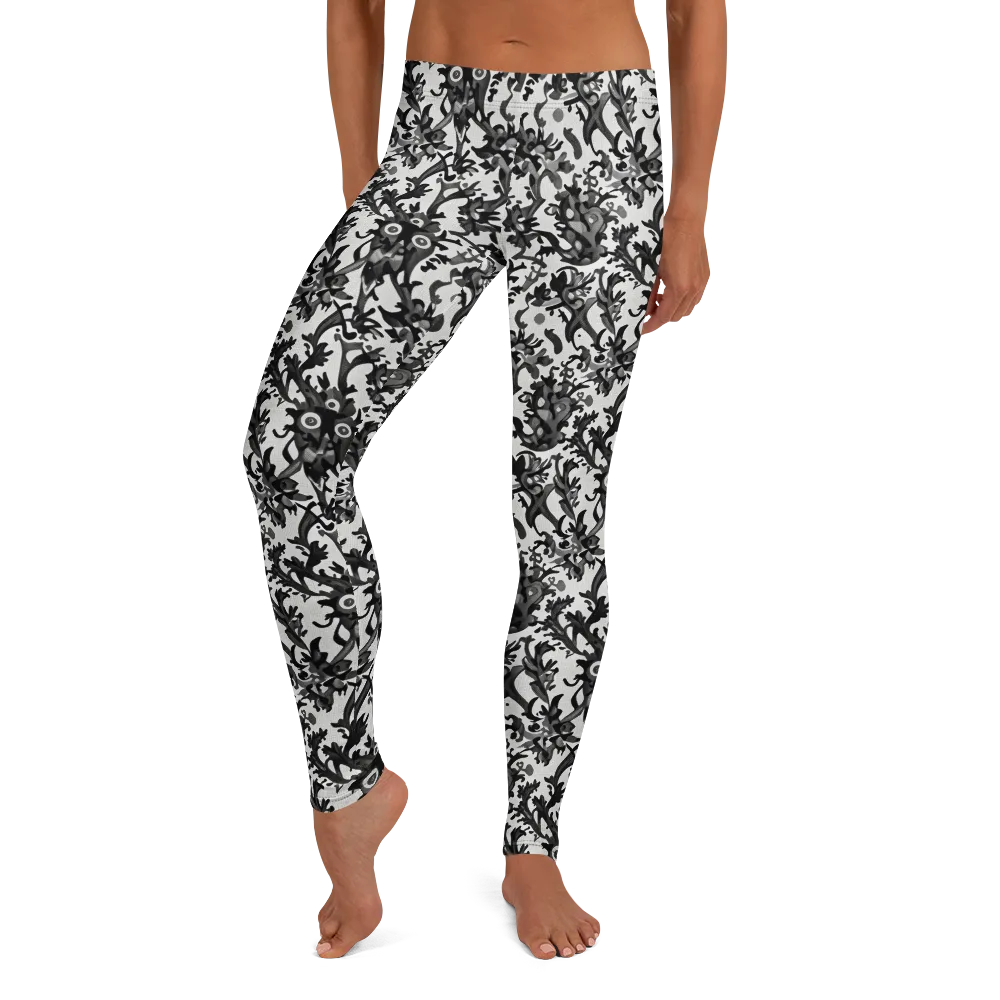 Inkwood Owls on Leggings — Front