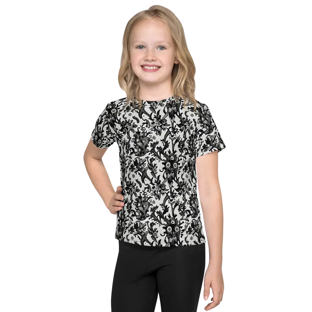 Inkwood Owls on Kids Crew Neck T-Shirt — Front