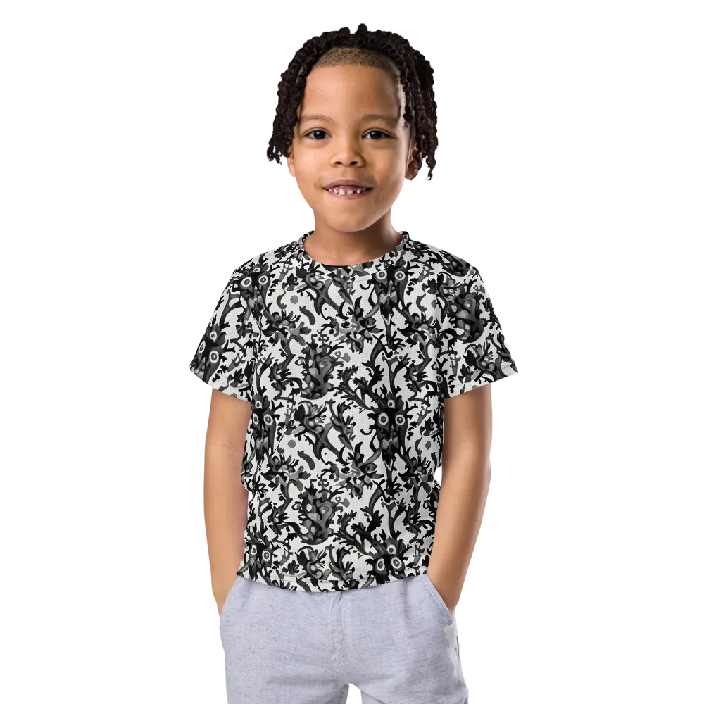 Inkwood Owls on Kids Crew Neck T-Shirt — Front