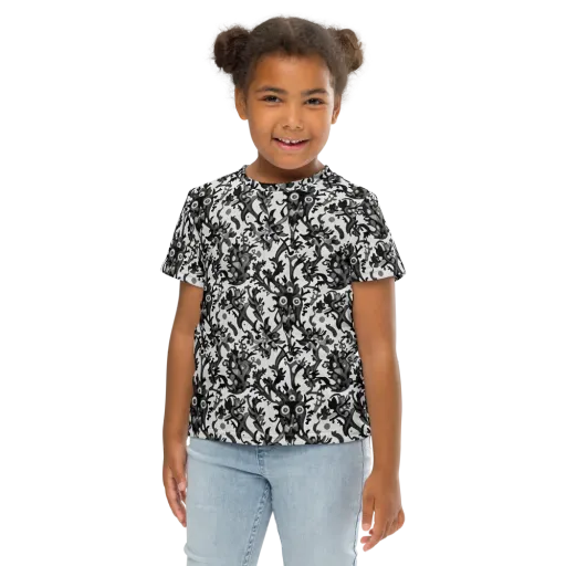 Inkwood Owls on a Kids Crew Neck T-Shirt