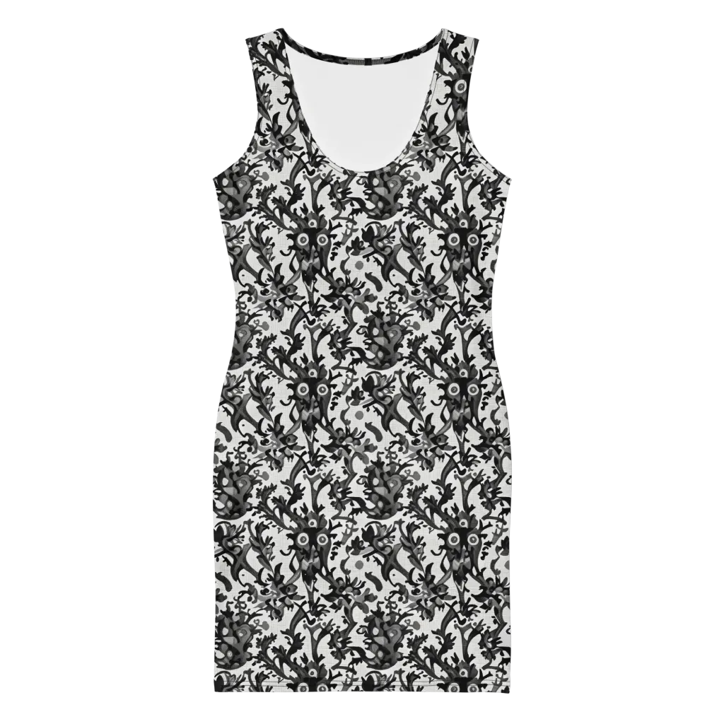 Inkwood Owls on Bodycon Dress — Front