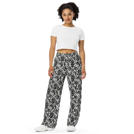 Inkwood Owls on a Wide-Leg Pants