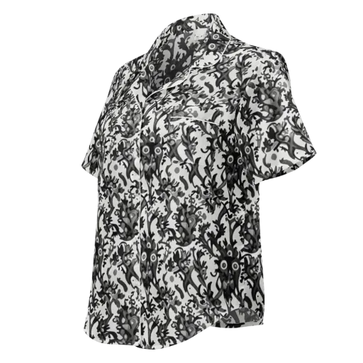 Inkwood Owls on a Women's Short Sleeve Pajama Top