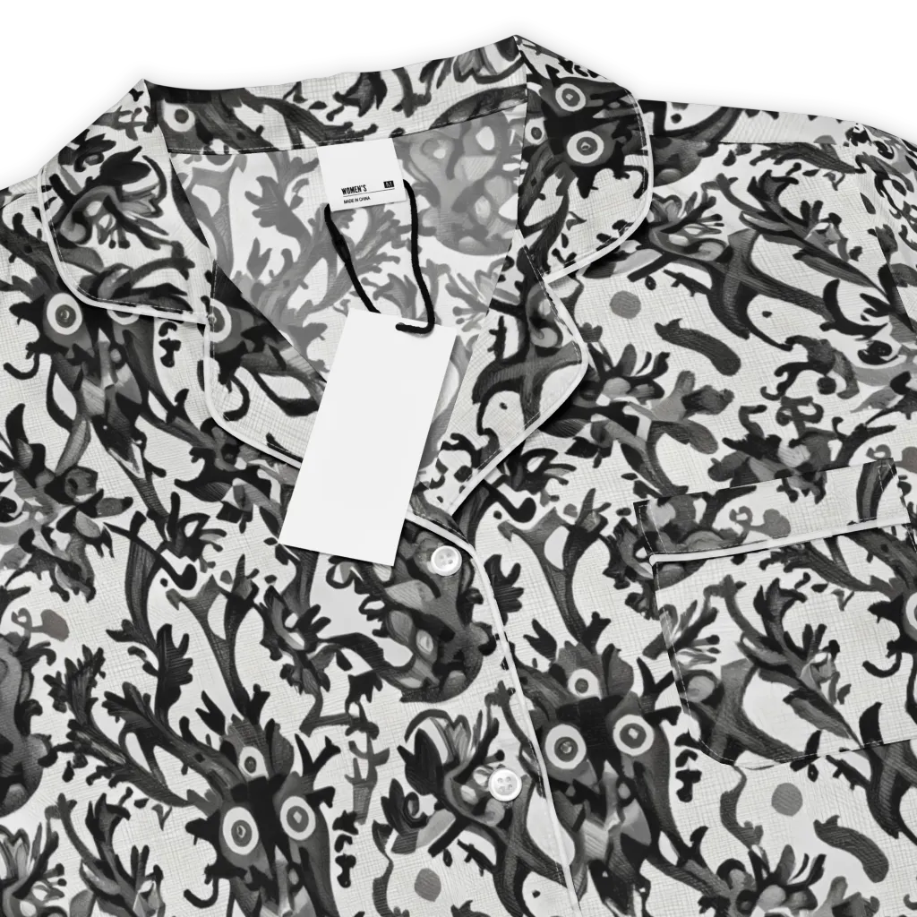 Inkwood Owls on Women's Short Sleeve Pajama Top — Product details