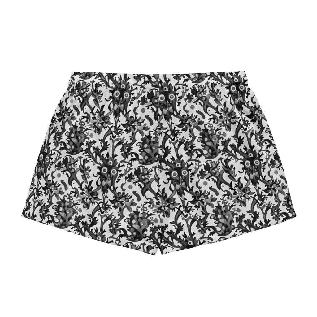 Inkwood Owls on Women's Pajama Shorts — Back