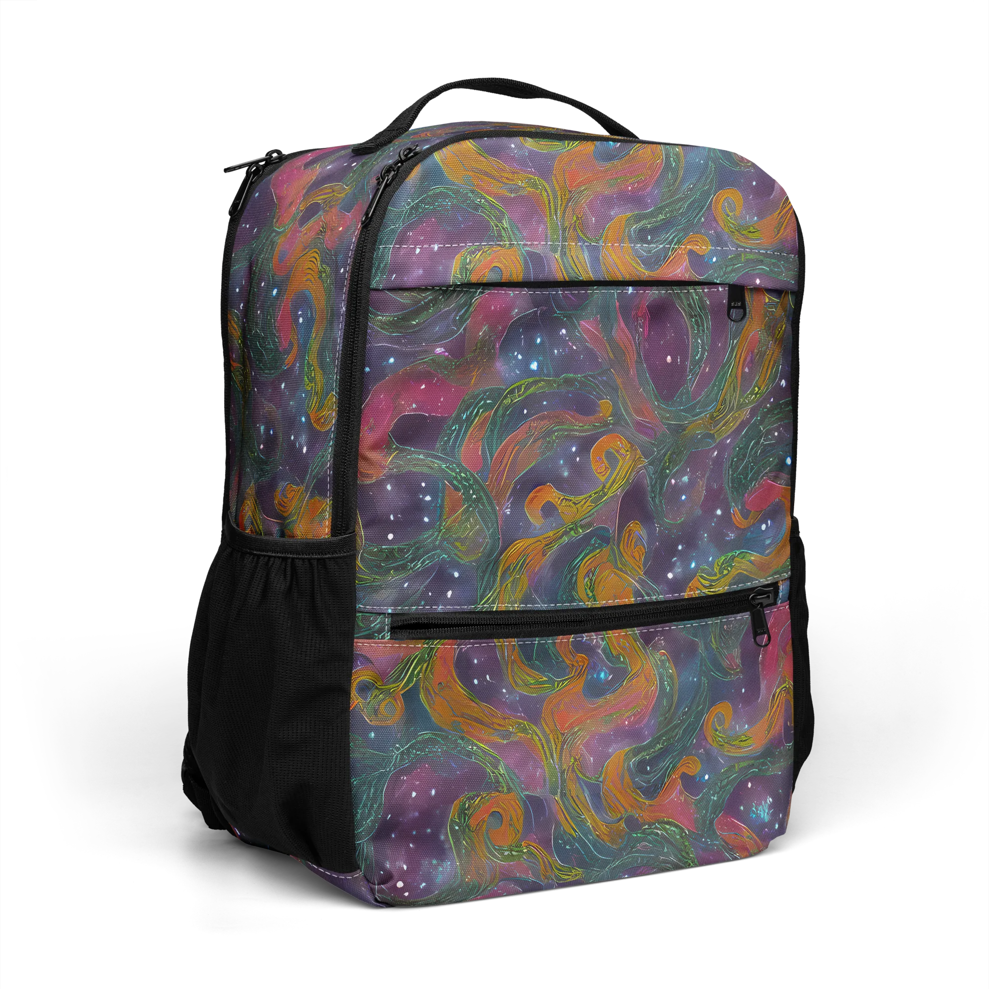 Violet Whirlpool on Utility Backpack — Right Front