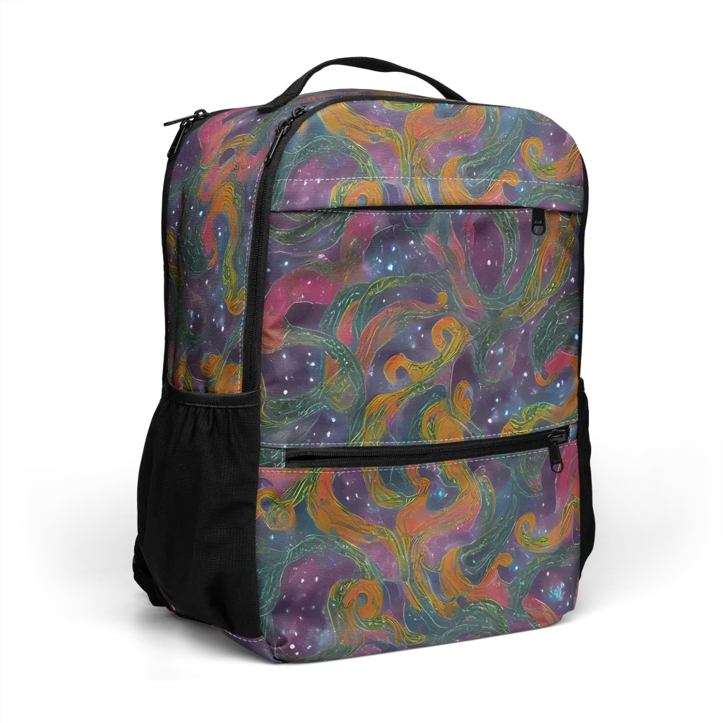 Violet Whirlpool on Utility Backpack — Right Front