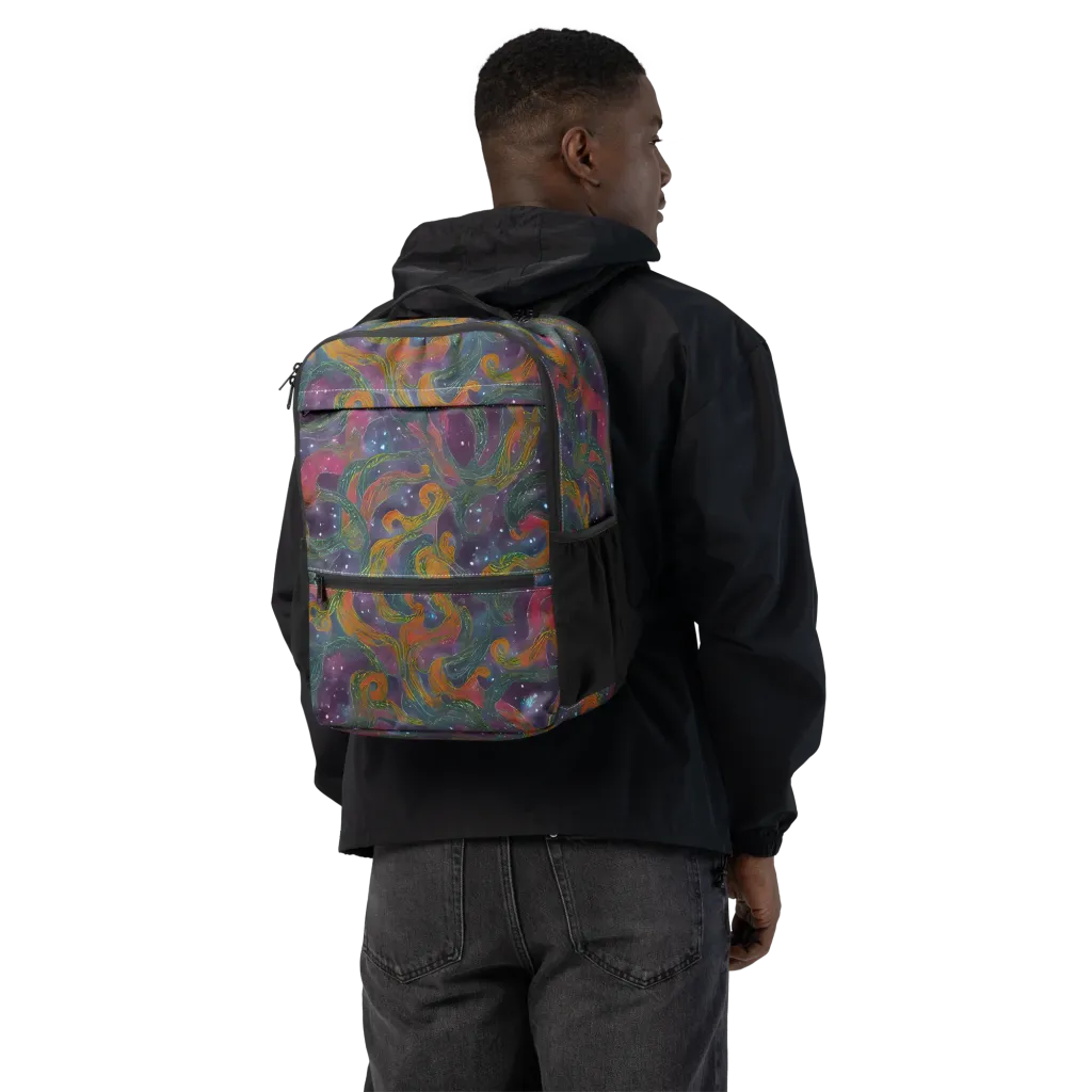 Violet Whirlpool on Utility Backpack — Back