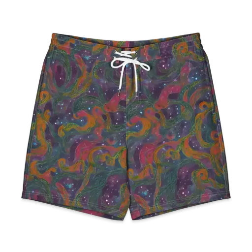 Violet Whirlpool on a Men's Board Shorts