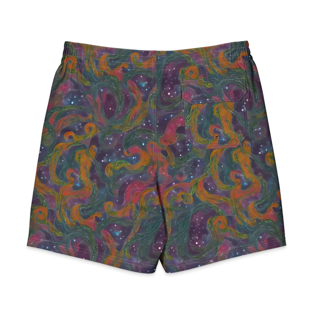 Violet Whirlpool on Men's Board Shorts — Back