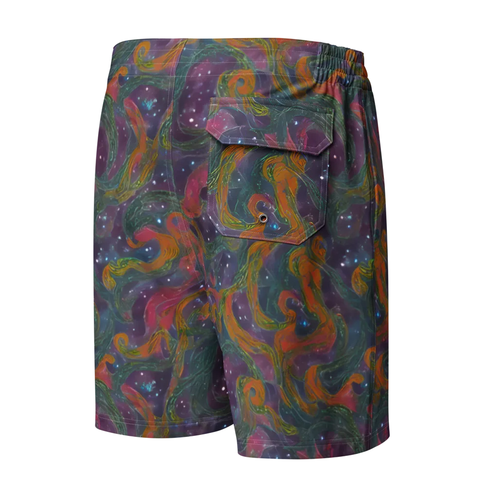 Violet Whirlpool on Men's Board Shorts — Back