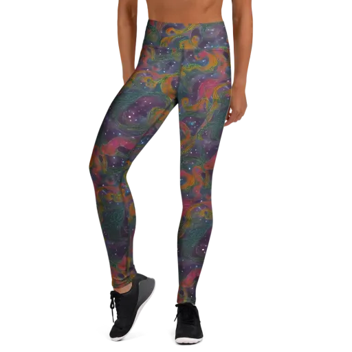 Violet Whirlpool on a Yoga Leggings