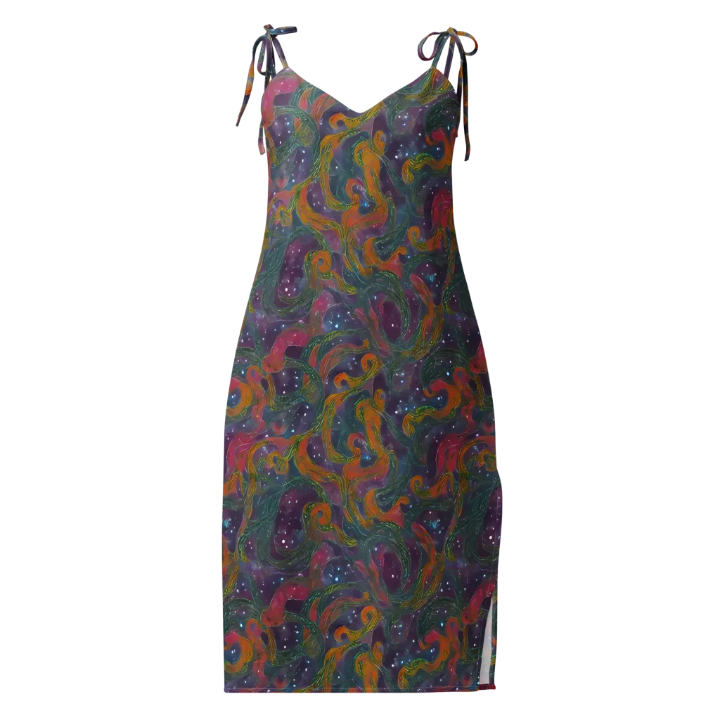 Violet Whirlpool on Slip Dress — Front