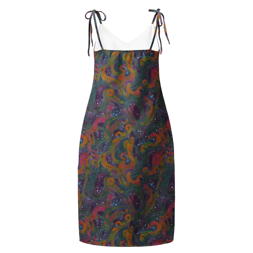 Violet Whirlpool on Slip Dress — Back