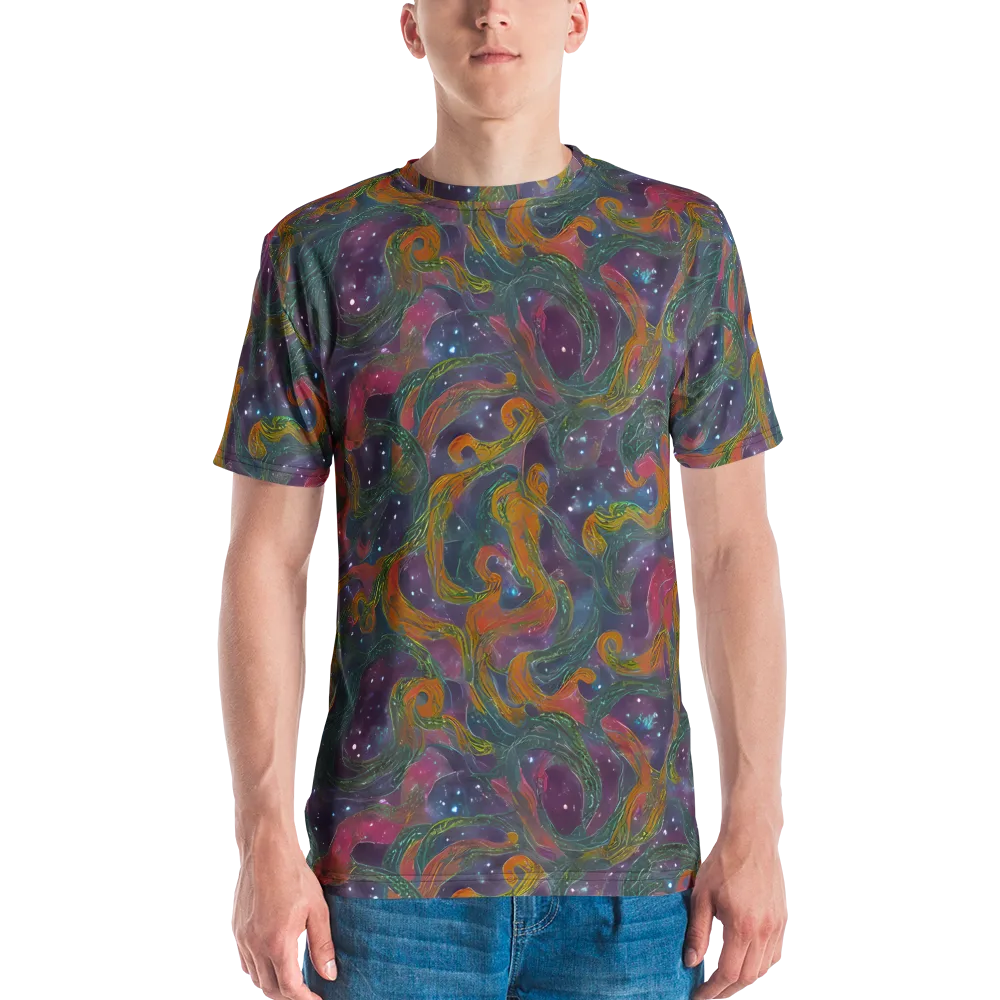 Violet Whirlpool on Men's Crew Neck T-Shirt — Front