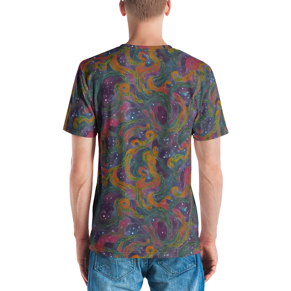 Violet Whirlpool on Men's Crew Neck T-Shirt — Back