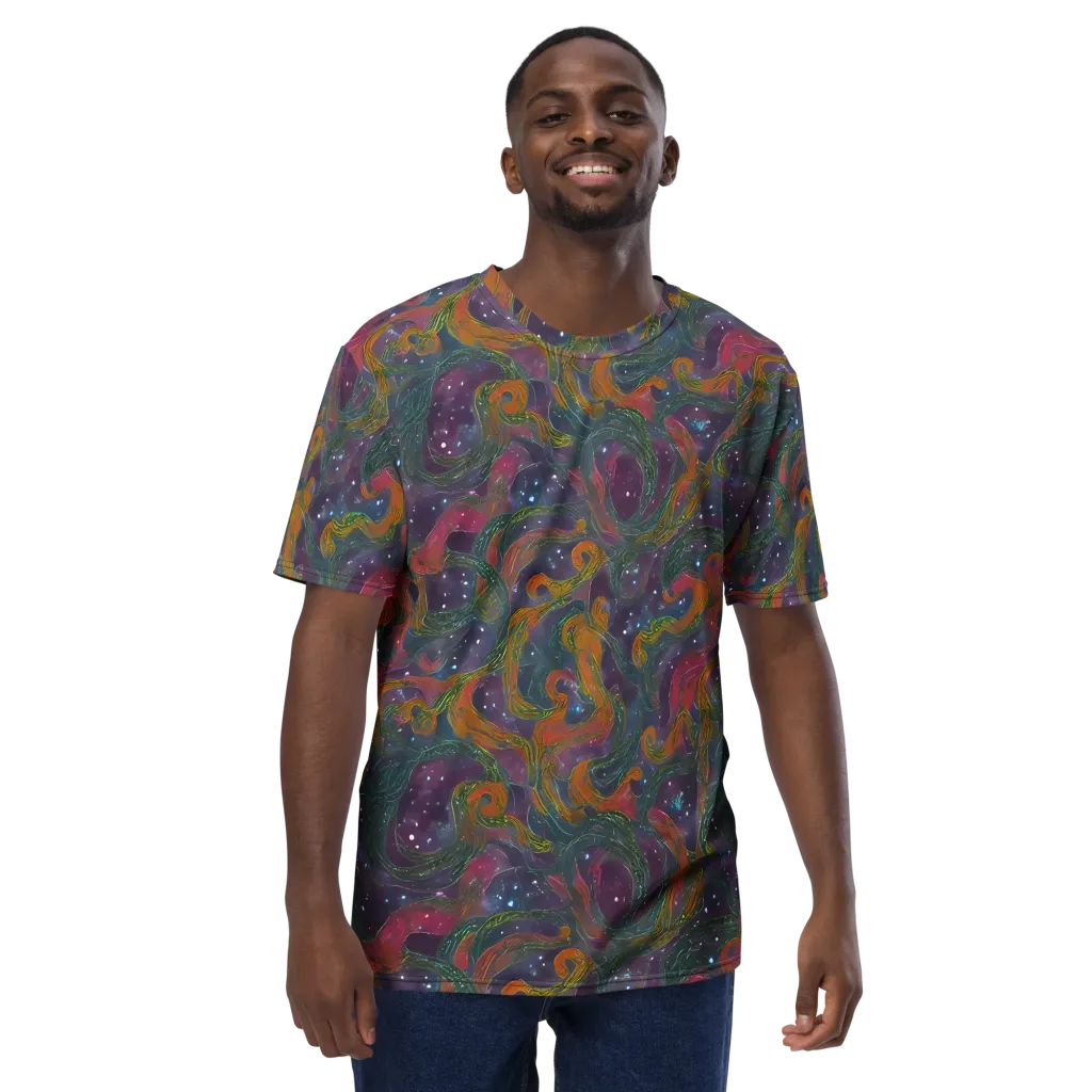 Violet Whirlpool on Men's Crew Neck T-Shirt — Front